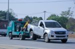 Tow Truck For Emergency Car Move Stock Photo