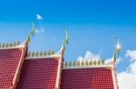 Thai Temple Roof Stock Photo