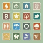 Eco Icons Set Stock Photo