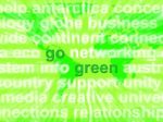 Go Green Words Stock Photo