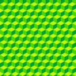 Green Geometric Volume Seamless Pattern Background 002 Stock Photo