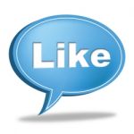 Like Message Indicates Social Media And Communication Stock Photo