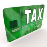 Tax On Credit Debit Card Shows Taxes Return Irs Stock Photo