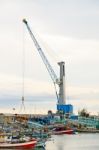 Harbor Crane Stock Photo