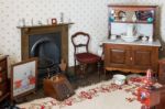 Interior Of Llwyn-yr-eos Farmstead At St Fagans National History Stock Photo