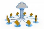 Cloud Computing.(folder Network) Stock Photo