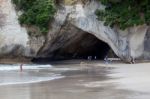 Cathedral Cove Beach Near Hahei In New Zealand Stock Photo