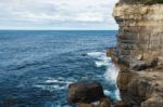 View Of Devils Kitchen Beach, Tasmania Stock Photo