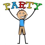 Kids Party Shows Celebrations Cheerful And Youngsters Stock Photo