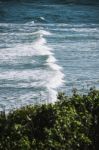 Beach Scene At Kings Beach, Queensland Stock Photo