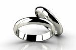 Silver Wedding Ring Stock Photo