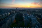 Early Morning View Over The Skyline In Warsaw Stock Photo