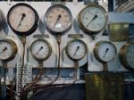 Pressure Valves On Hms Belfast Stock Photo