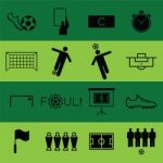 Soccer Flat Icon  Illustration Stock Photo