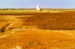 Mosque Near Sennar In Sudan On Sahara Desert Stock Photo