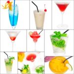 Cocktails Collage Stock Photo