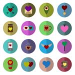 Valentine Icon Set  Illustration Stock Photo