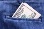 Money In Pocket Stock Photo