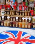 Jams For Sale On An English Market Stall In Bergamo Stock Photo