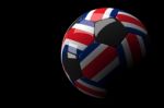 Costa Rica Soccer Ball Isolated Dark Background Stock Photo