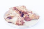 Grilled Chicken Wings Isolated On White Background Stock Photo