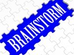 Brainstorm Puzzle Showing Creative Ideas Stock Photo