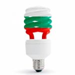 Flag Of Bulgaria On Bulb Stock Photo