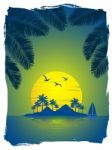 Tropical Island Background Stock Photo