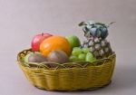 Fruits in Basket Stock Photo