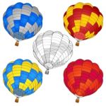 Hot Air Balloon Illustration Isolated Stock Photo