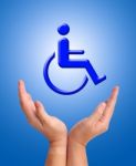 Care For Handicapped Person Stock Photo