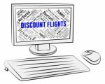 Discount Flights Means Computing Computers And Pc Stock Photo