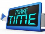 Make Time Clock Shows Scheduling And Planning Stock Photo