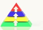 Pyramid With Up Arrows Stock Photo