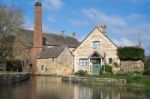 Scenic View Of Lower Slaughter Village In The Cotswolds Stock Photo