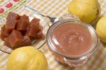 Traditional Quince Jam Stock Photo