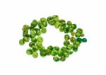 Wasabi Coated Green Peas Is Snack.isolate Stock Photo