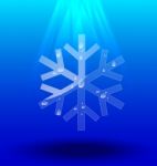 Snowflakes Crystal Under Light Stock Photo