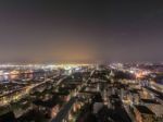 Scenic Of Hamburg Night Cityscape Stock Photo