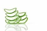 Slice Aloe Vera A Very Useful Herbal Medicine For Skin Care And Stock Photo