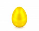 Golden Egg Isolated Stock Photo