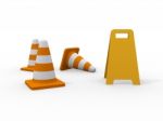 Traffic Cones Stock Photo