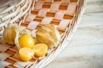 Golden Strawberry (physalis) - Exotic Fruit Stock Photo