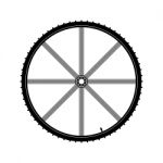 Bicycle Wheel  Illustration Stock Photo