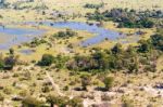 Okavango Delta Aerial View Stock Photo