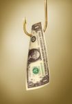 Dollar Hook Stock Photo