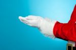 Cropped Image Of Santa With Open Palms Stock Photo