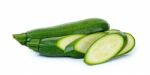 Zucchini Isolated On The White Background Stock Photo