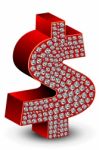 Diamond Dollar Sign Stock Photo