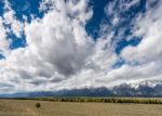 Scenic View Of The Grand Teton National Park Stock Photo